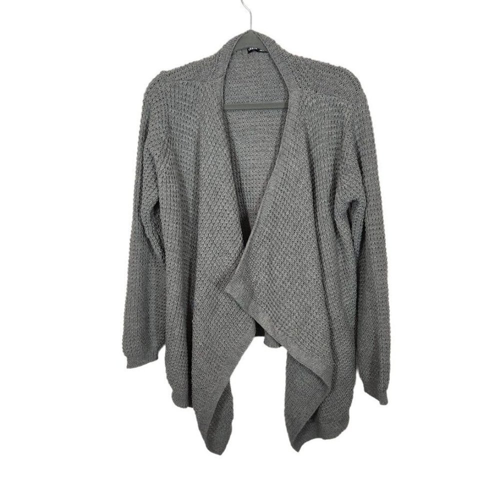 Shein Open Front Cardigan Sweater in Gray‎ Size US 8/10